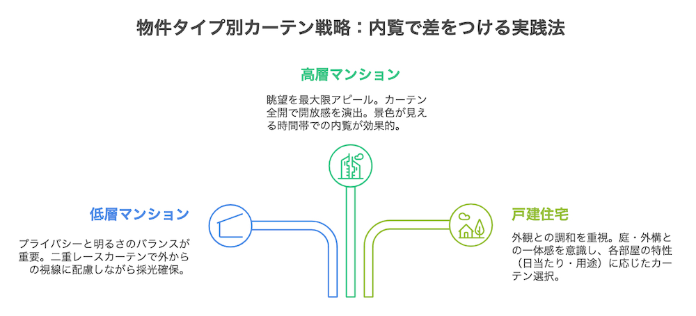 横浜不動産売却｜物件タイプ別カーテン戦略：内覧で差をつける実践法